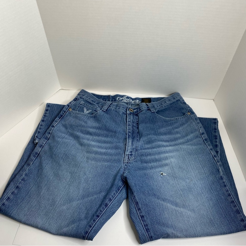 VTG AVIREX Mens Denim Jeans Blue‎ Medium Wash Barrel Leg Y2K Size 32/32 - Picture 2 of 10